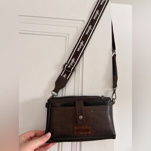 Wrangler Brown Crossbody Bag with Strap